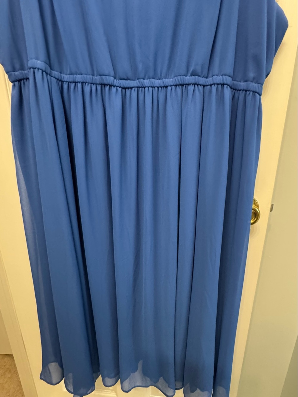 Torrid Blue Lace Yoke Chiffon Midi Dress - Picture 7 of 8